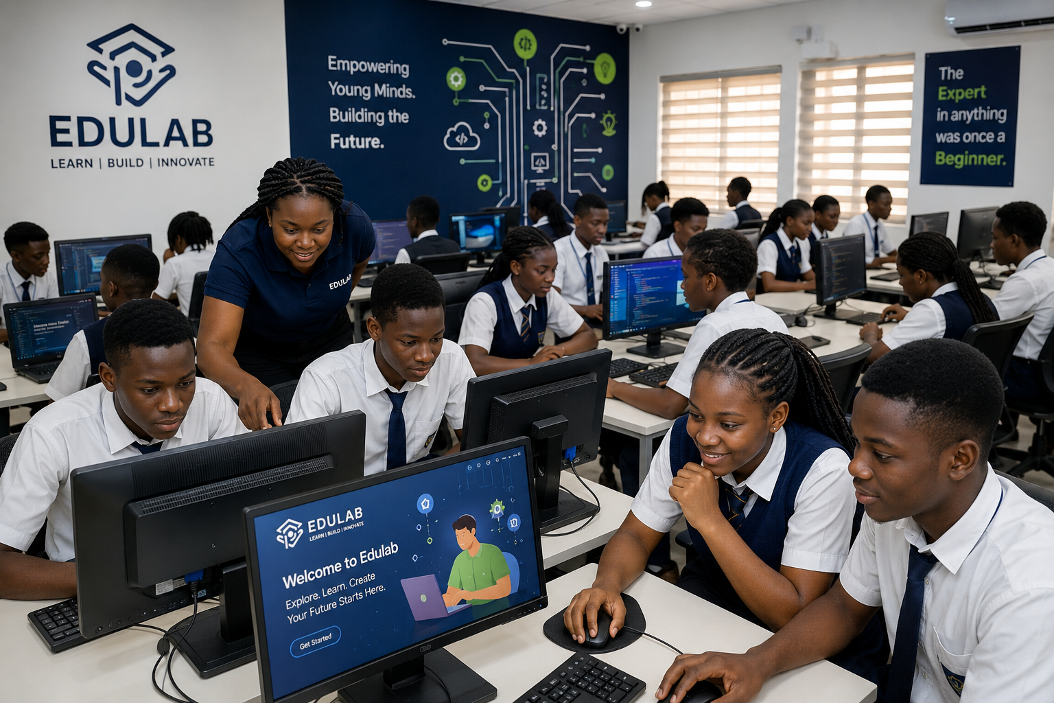 Students in computer lab